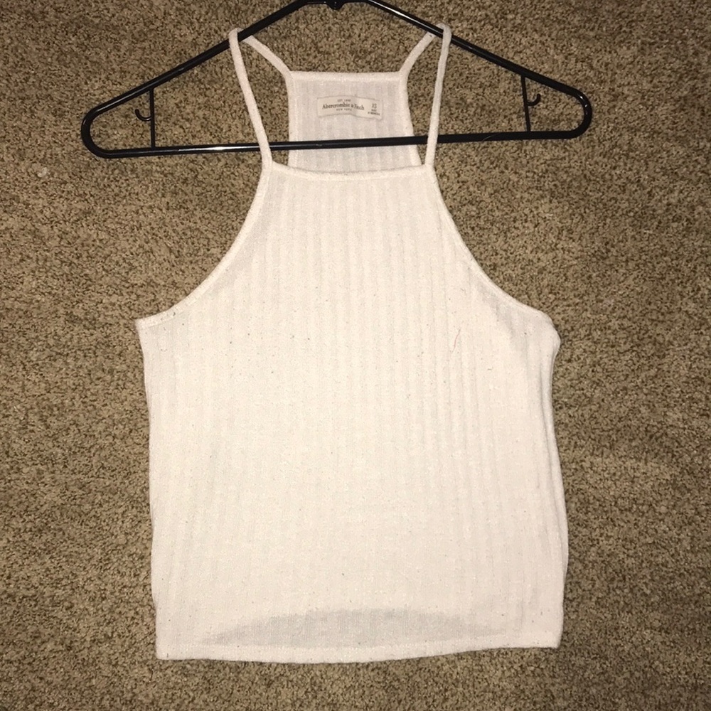 Abercrombie & Fitch White Halter Tanktop (XS)
